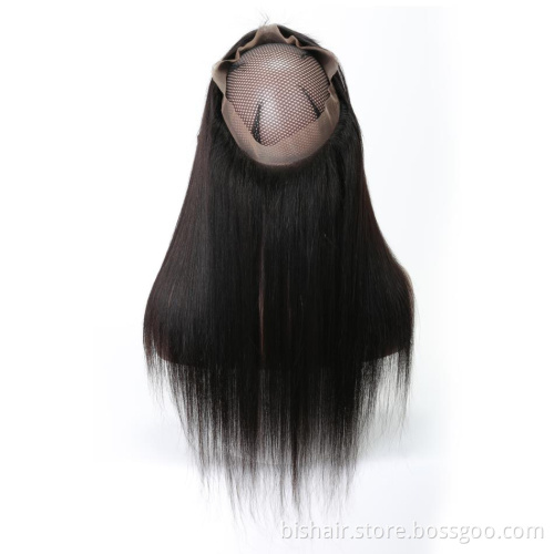 Vendor Hd Transparent Swiss Lace Front Wig Human Hair 360 Lace Frontal Wig Straight Glueless Brazilian 100% Virgin Full Lace Wig